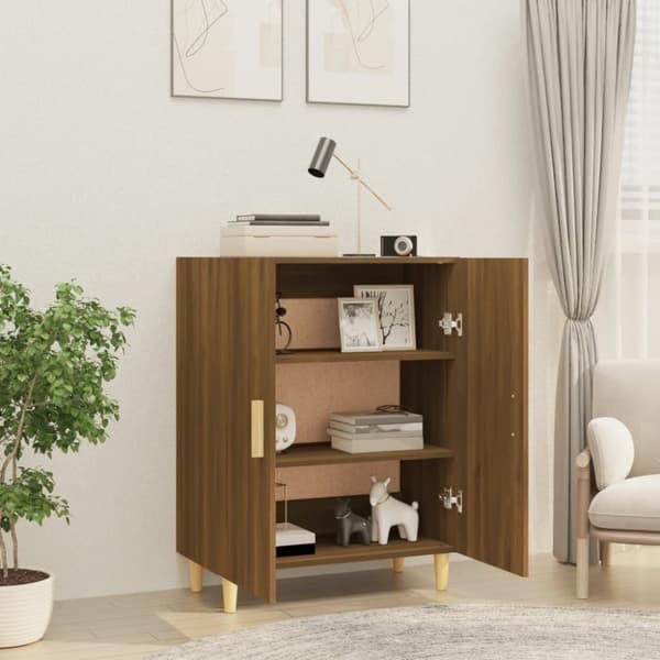 vidaXL Senkki ruskea tammi 70x34x90 cm tekninen puu