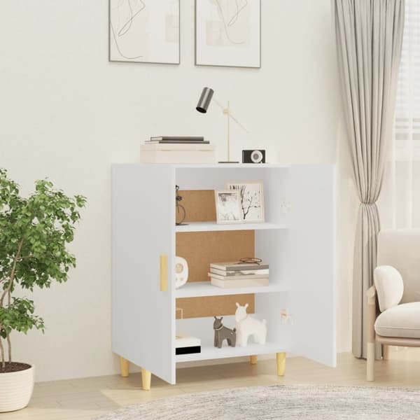 vidaXL Senkki valkoinen 70x34x90 cm tekninen puu