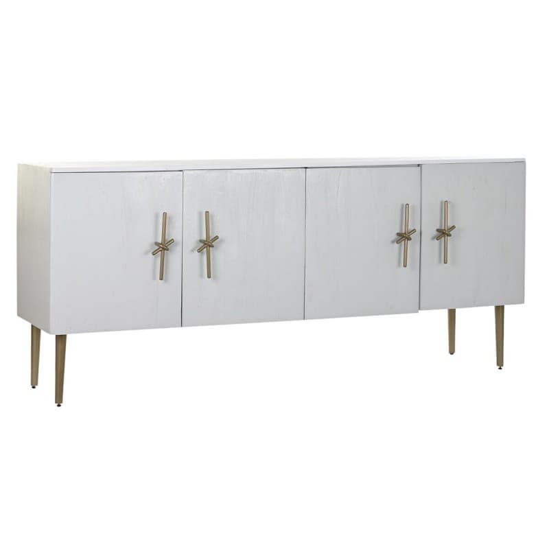 Skänk DKD Home Decor Gyllene Vit Järn Mangoträ (180 x 55 x 81 cm)