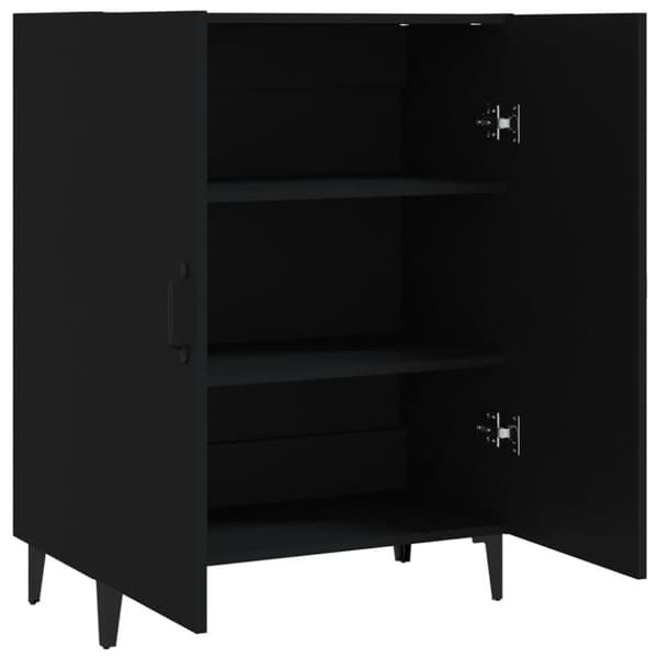 vidaXL Skänk svart 70x34x90 cm konstruerat trä