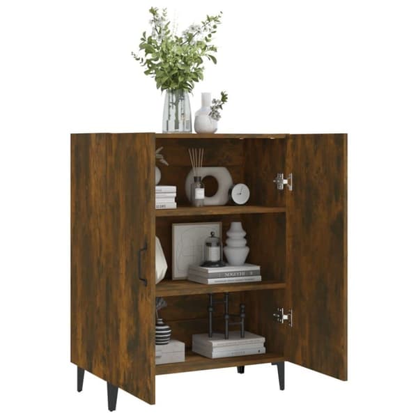 vidaXL Skänk rökfärgad ek 70x34x90 cm konstruerat trä