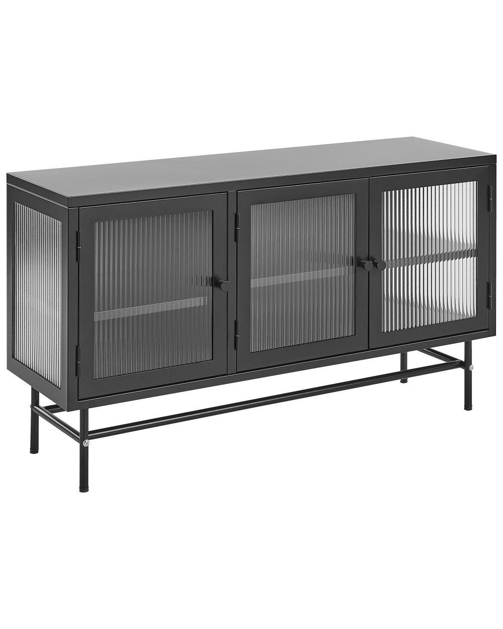 Skänk 115 x 35 cm metall svart DEVON