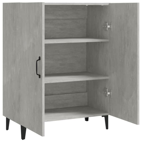 vidaXL Skjenk betonggrå 70x34x90 cm konstruert tre