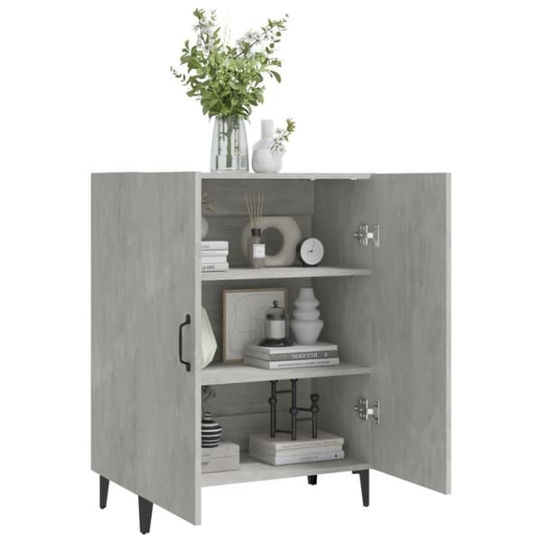vidaXL Skjenk betonggrå 70x34x90 cm konstruert tre