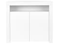 Pikkukuva 6 / 10: Senkki valkoinen 108 x 97 x 35 cm MDF lastulevy 2 ovea LED-valo skandinaavinen