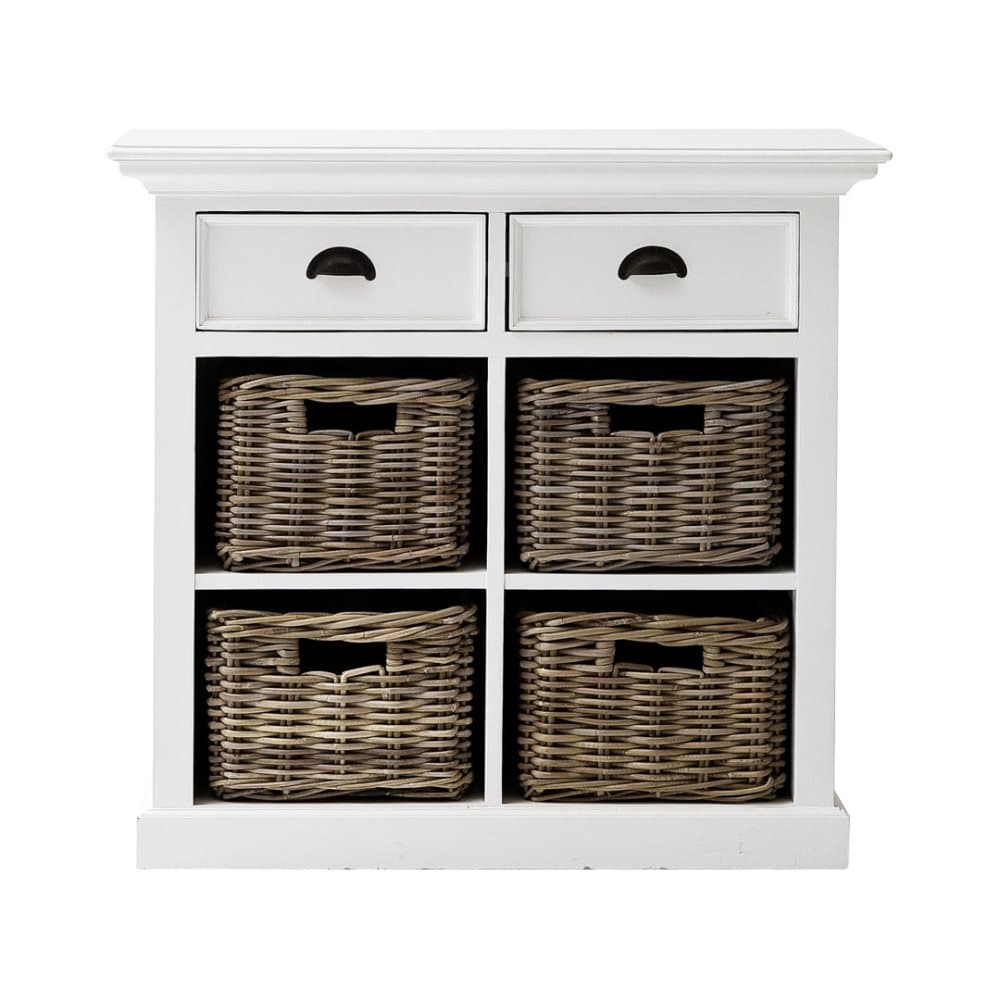 Halifax skänk med 4 korglådor och 2 lådor vit.