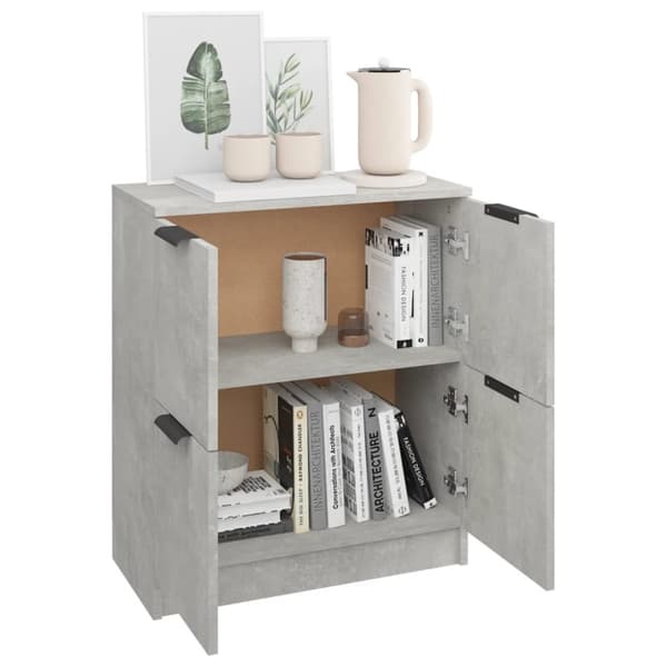 vidaXL Byrå betonggrå 60x30x70 cm konstruerat trä