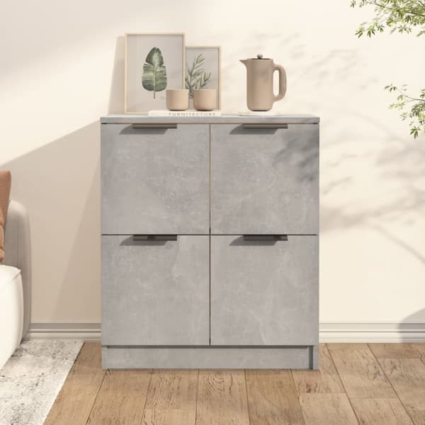 vidaXL Byrå betonggrå 60x30x70 cm konstruerat trä