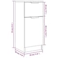 Miniatyrbilde 11 av 11: vidaXL Skjenk betonggrå 30x30x70 cm konstruert tre