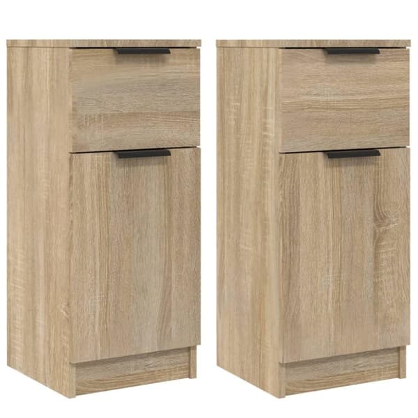 vidaXL Skjenker 2 stk sonoma eik 30x30x70 cm konstruert tre