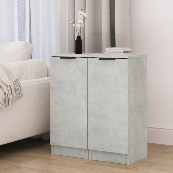 vidaXL Skjenker 2 stk betonggrå 30x30x70 cm konstruert tre