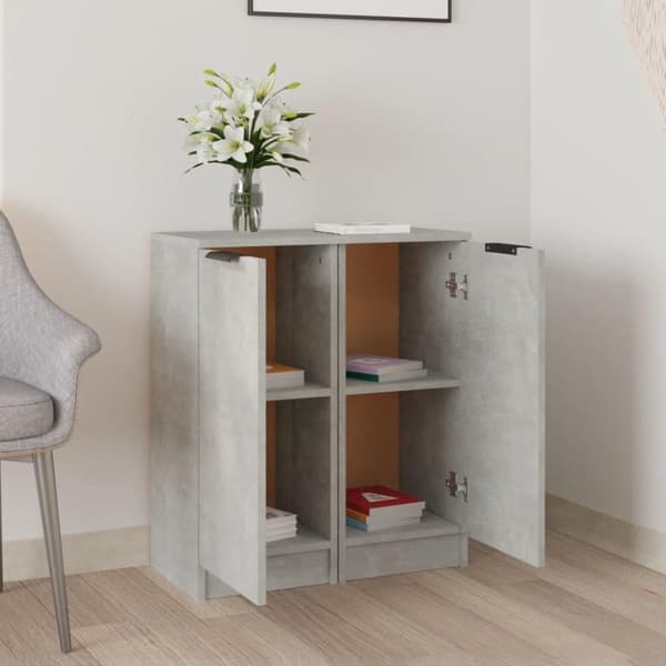 vidaXL Skjenker 2 stk betonggrå 30x30x70 cm konstruert tre