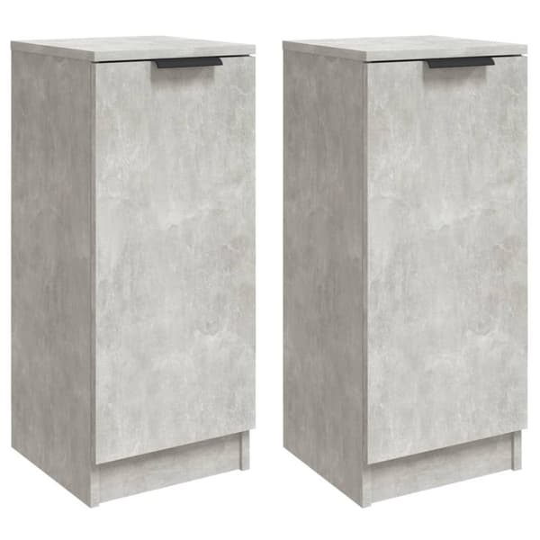 vidaXL Skjenker 2 stk betonggrå 30x30x70 cm konstruert tre