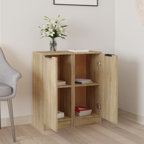 vidaXL Skjenker 2 stk sonoma eik 30x30x70 cm konstruert tre