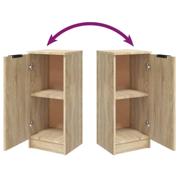 vidaXL Skjenker 2 stk sonoma eik 30x30x70 cm konstruert tre