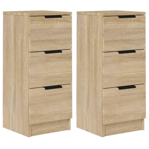 vidaXL Skjenker 2 stk sonoma eik 30x30x70 cm konstruert tre
