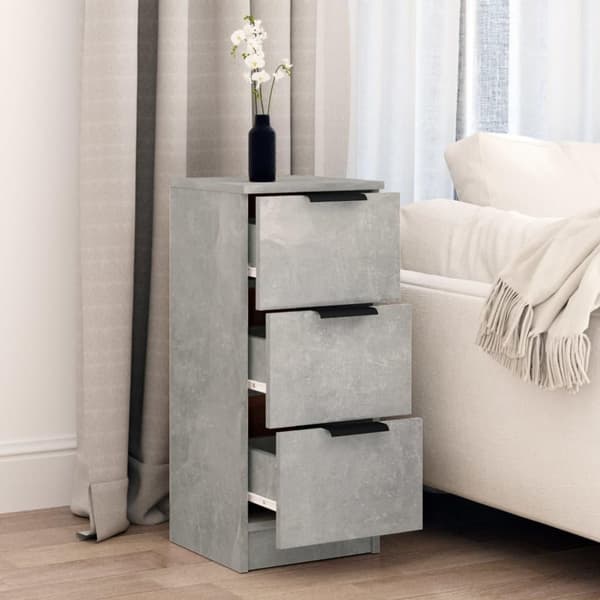 vidaXL Skänk betonggrå 30x30x70 cm konstruerat trä