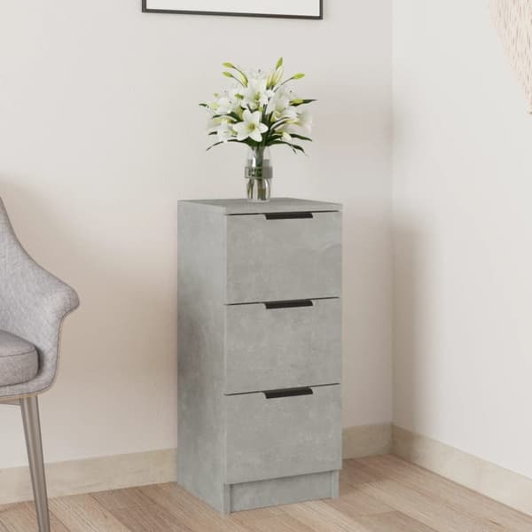 vidaXL Skänk betonggrå 30x30x70 cm konstruerat trä