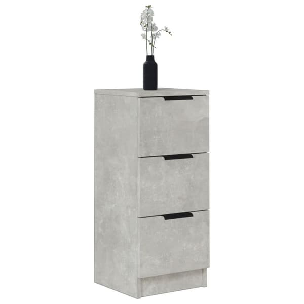 vidaXL Skänkar 2 st betonggrå 30x30x70 cm konstruerat trä