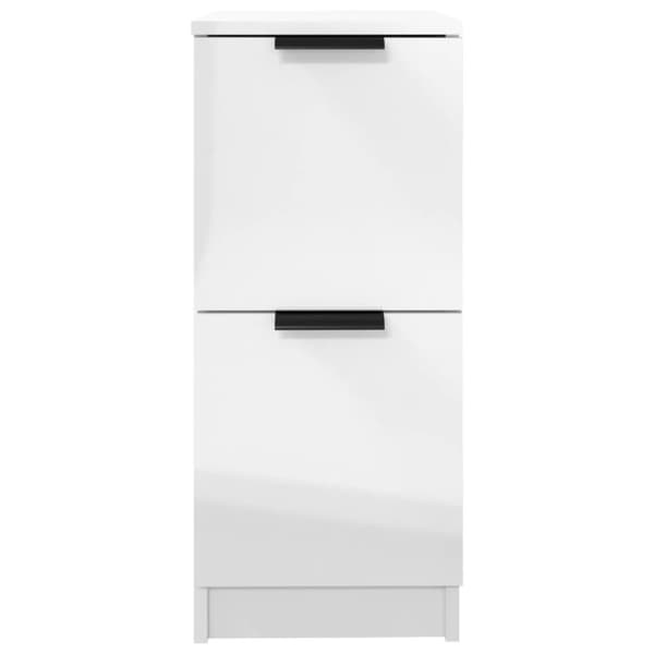 vidaXL Skjenker 2 stk høyglans hvit 30x30x70 cm konstruert tre