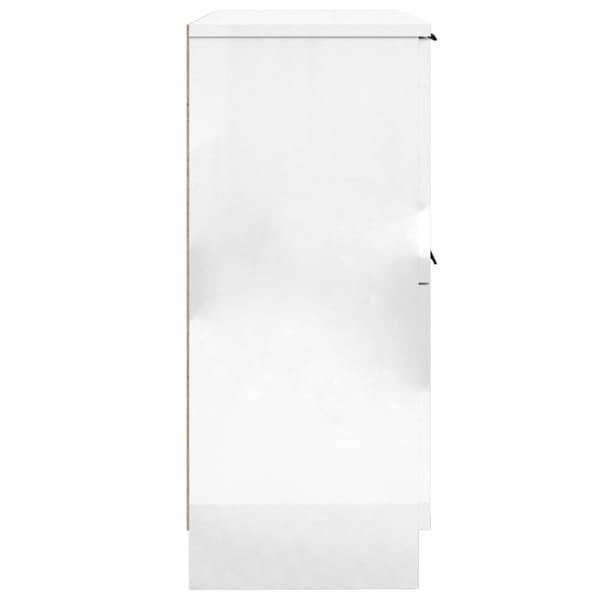 vidaXL Skjenker 2 stk høyglans hvit 30x30x70 cm konstruert tre