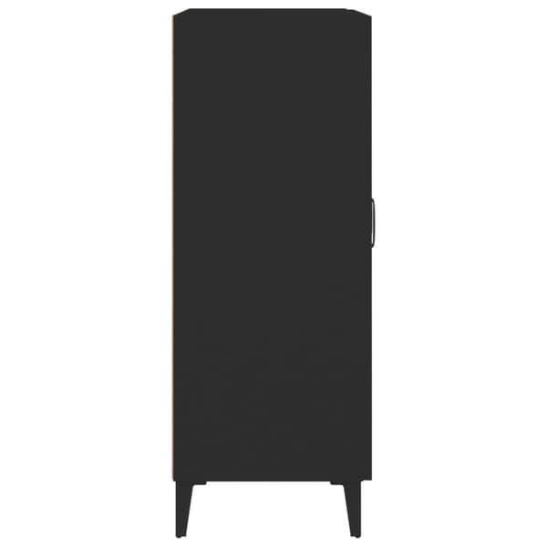 vidaXL Skjenk svart 69,5x34x90 cm konstruert tre