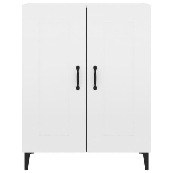 vidaXL Skjenk høyglans hvit 69,5x34x90 cm konstruert tre