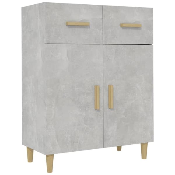 vidaXL Skjenk betonggrå 69,5x34x89 cm konstruert tre