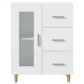 Miniatyrbilde 6 av 11: vidaXL Skjenk hvit 69,5x34x90 cm konstruert tre