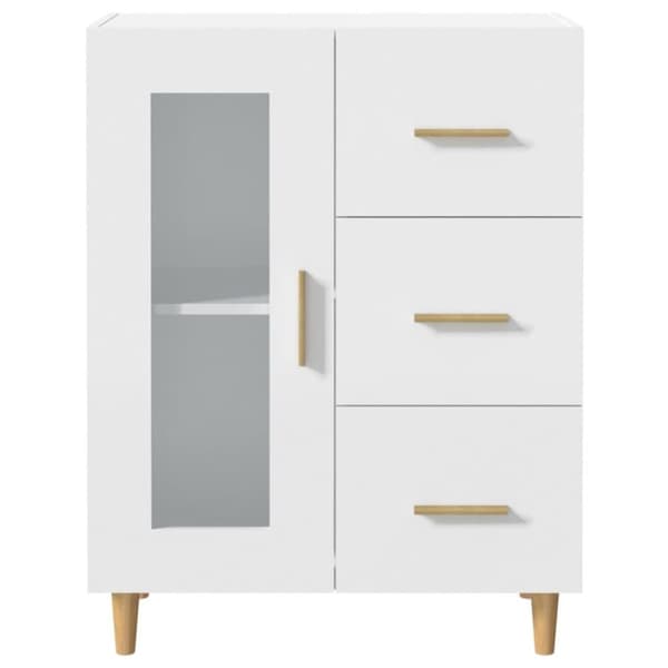 vidaXL Skjenk hvit 69,5x34x90 cm konstruert tre