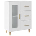 Miniatyrbilde 2 av 11: vidaXL Skjenk hvit 69,5x34x90 cm konstruert tre