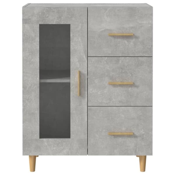vidaXL Skjenk betonggrå 69,5x34x90 cm konstruert tre