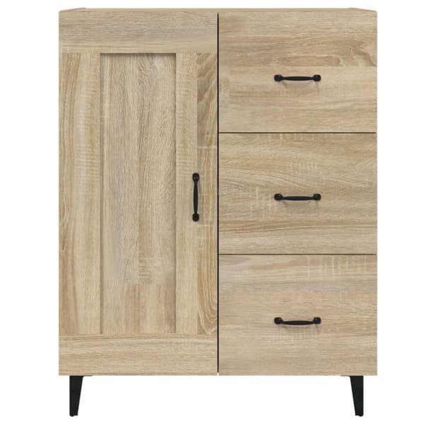 vidaXL Byrå sonoma-ek 69,5x34x90 cm konstruerat trä