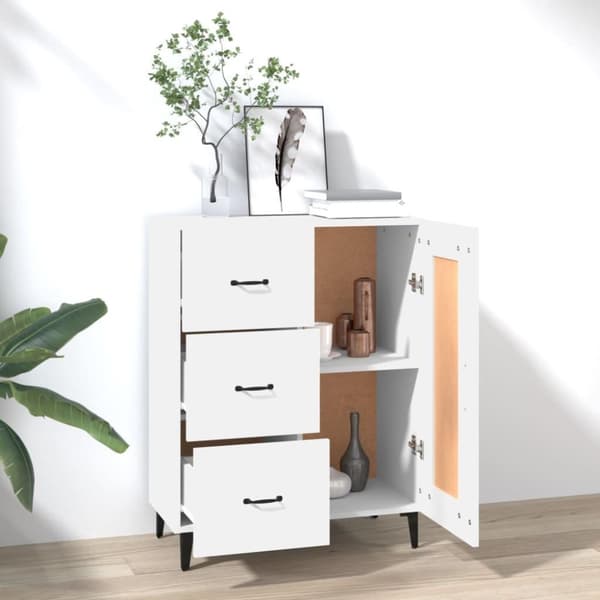 vidaXL Skåp vit 69,5x34x90 cm konstruerat trä