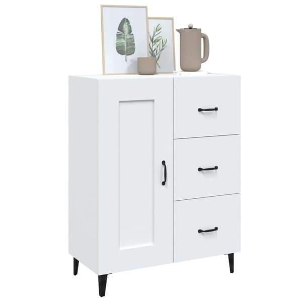 vidaXL Skåp vit 69,5x34x90 cm konstruerat trä