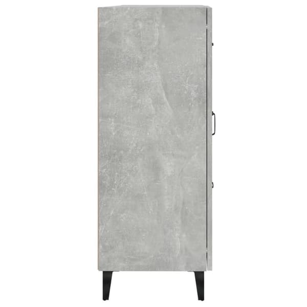 vidaXL Skjenk betonggrå 69,5x34x90 cm konstruert tre