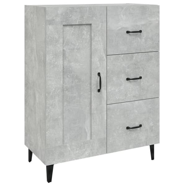 vidaXL Skjenk betonggrå 69,5x34x90 cm konstruert tre