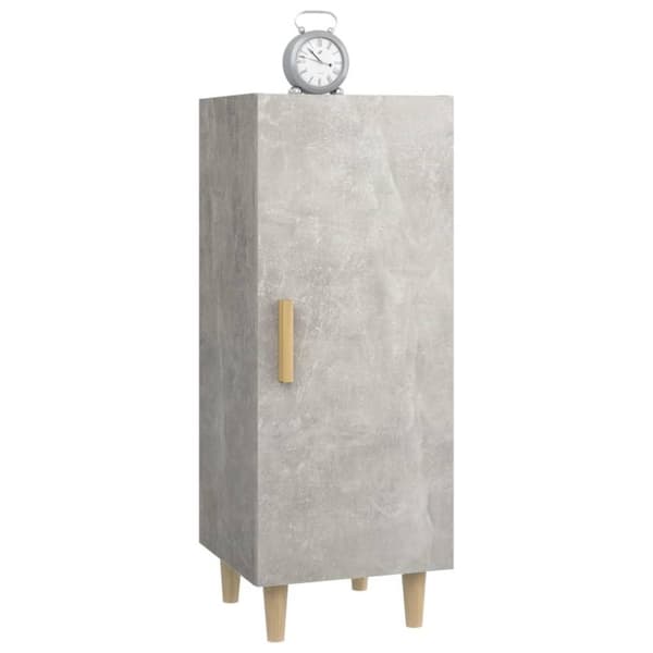 vidaXL Skjenk betonggrå 34,5x34x90 cm konstruert tre