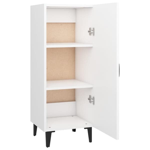 vidaXL Skjenk hvit 34,5x34x90 cm konstruert tre