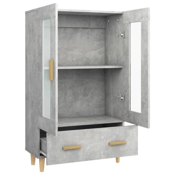 vidaXL Highboard betonggrå 70x31x115 cm konstruert tre