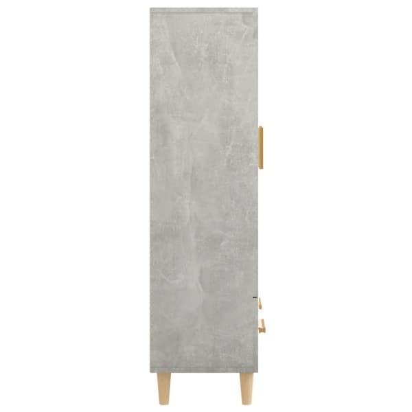 vidaXL Highboard betonggrå 70x31x115 cm konstruert tre