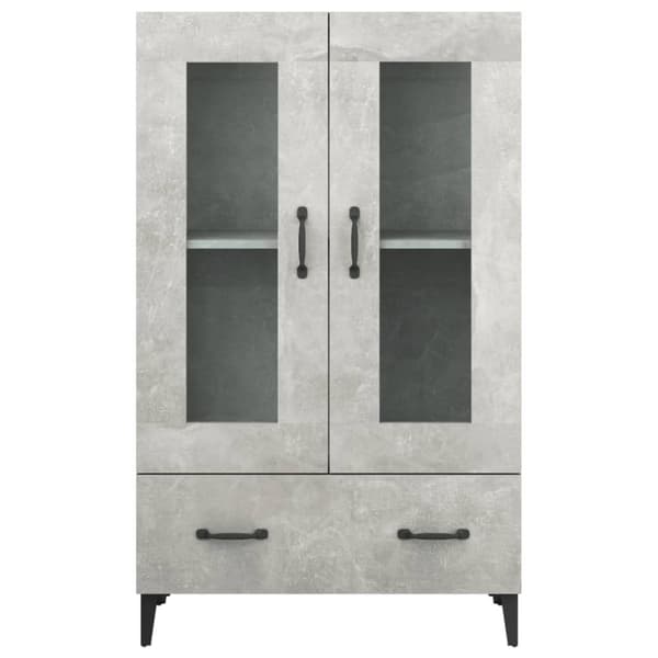 vidaXL Highboard betonggrå 70x31x115 cm konstruert tre