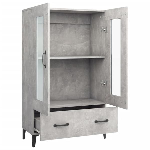 vidaXL Highboard betonggrå 70x31x115 cm konstruert tre
