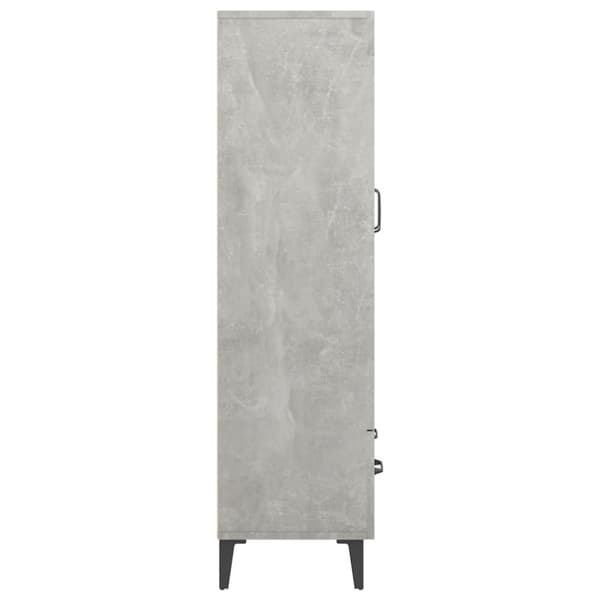vidaXL Highboard betonggrå 70x31x115 cm konstruert tre