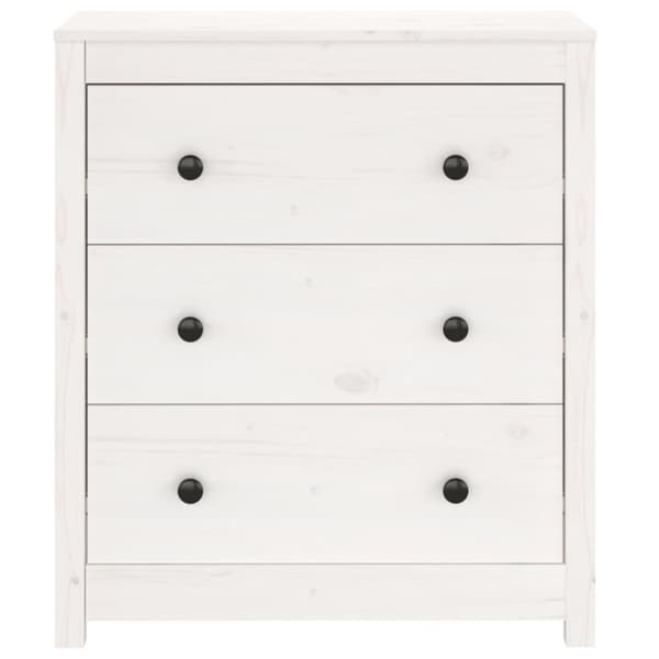 vidaXL Skjenk hvit 70x35x80 cm heltre furu