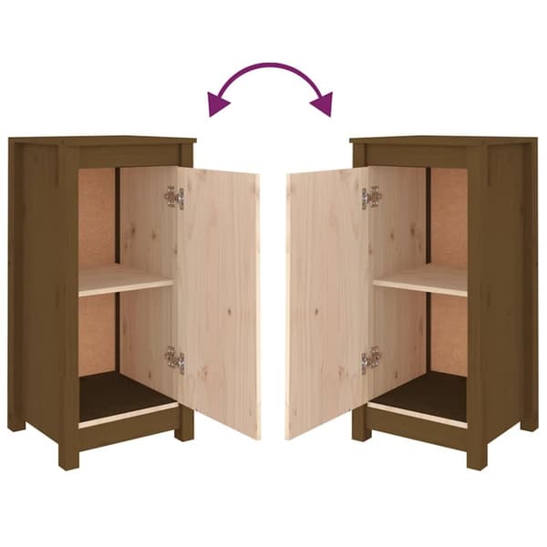 vidaXL Skjenk honningbrun 39x35x80 heltre furu