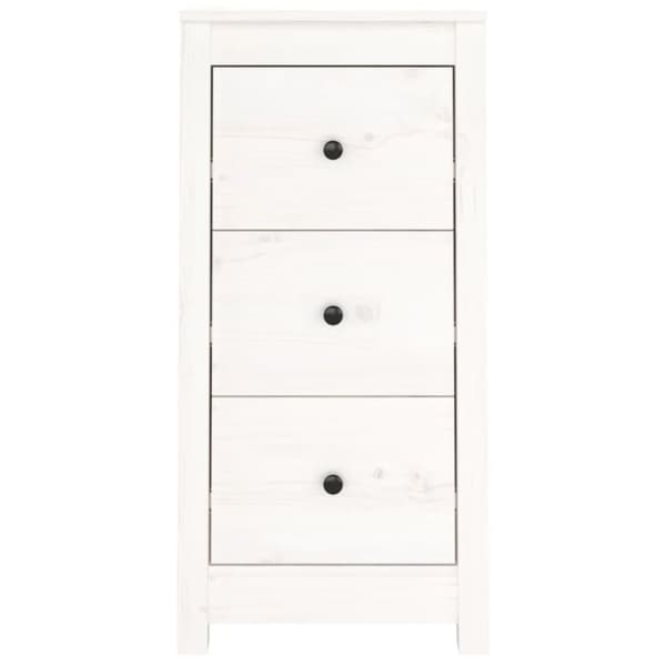 vidaXL Skjenk hvit 40x35x80 cm heltre furu