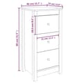 Miniatyrbilde 9 av 10: vidaXL Skjenk hvit 40x35x80 cm heltre furu