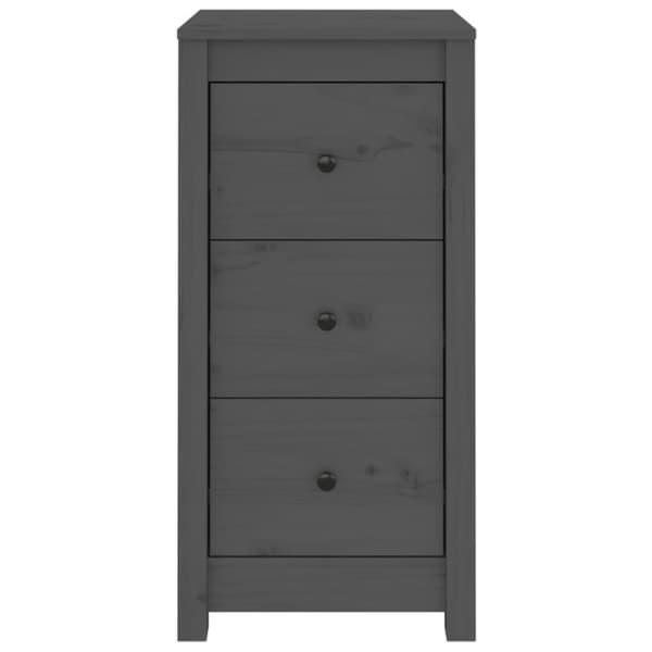 vidaXL Skjenker 2 stk grå 40x35x80 cm heltre furu