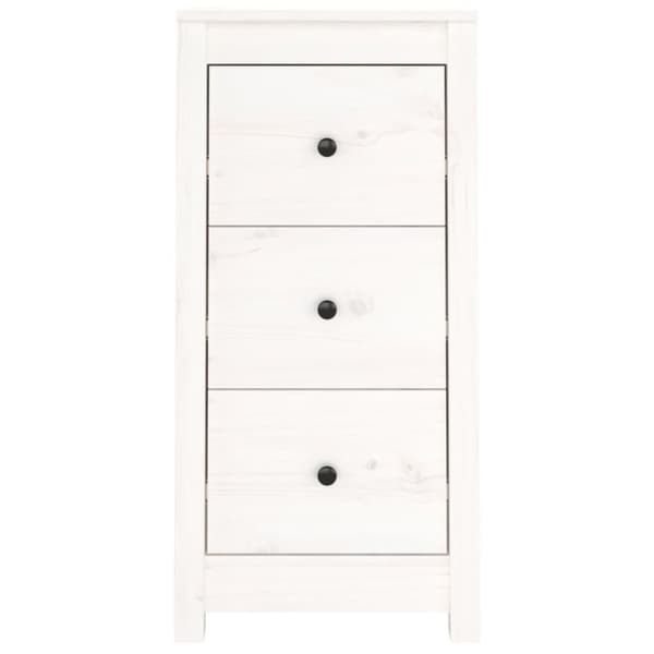 vidaXL Skjenker 2 stk hvit 40x35x80 cm heltre furu